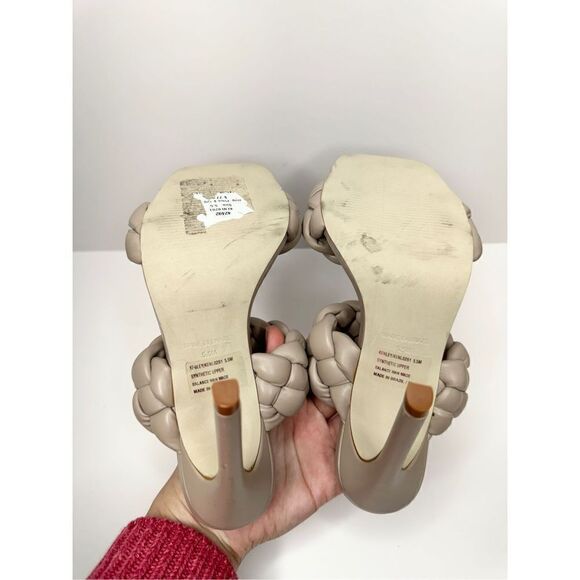 Steve Madden Sandals Womens 5.5 Tan Kenley Citron Braided Open Toe High Heel‎ - Picture 10 of 10